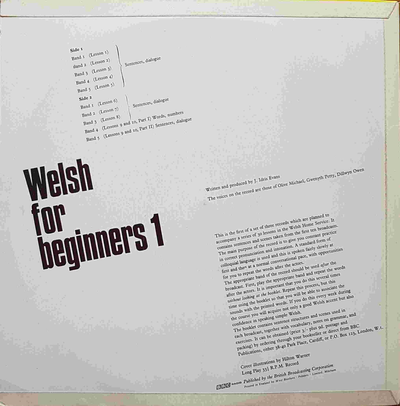 Back cover of OP 101/102